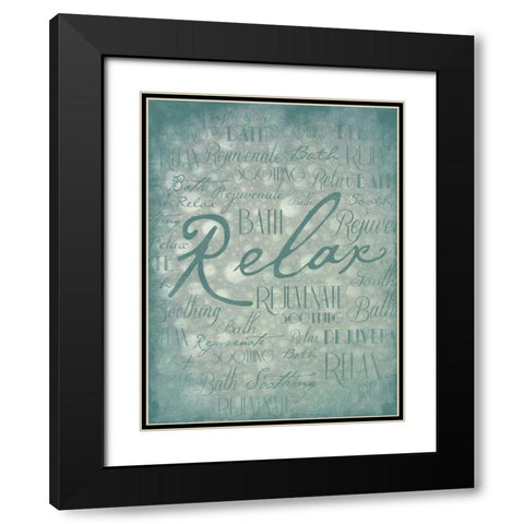 Relax Black Modern Wood Framed Art Print with Double Matting by Grey, Jace