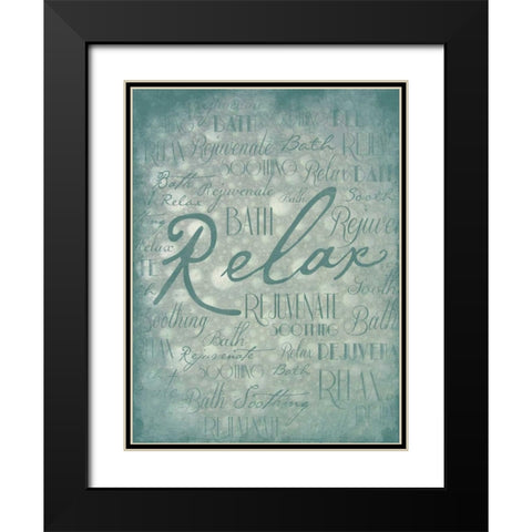 Relax Black Modern Wood Framed Art Print with Double Matting by Grey, Jace