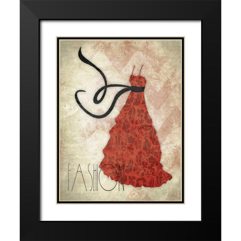 Fashion Black Modern Wood Framed Art Print with Double Matting by Grey, Jace