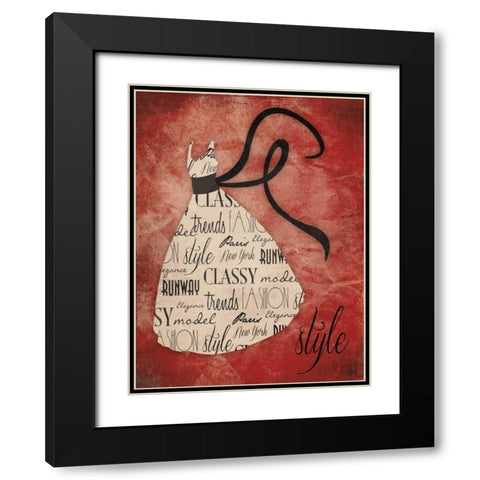 Style Black Modern Wood Framed Art Print with Double Matting by Grey, Jace
