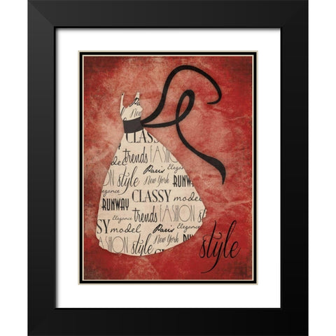 Style Black Modern Wood Framed Art Print with Double Matting by Grey, Jace
