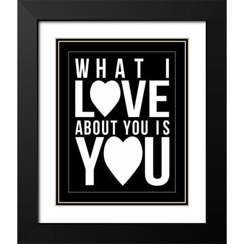 Text A Black Modern Wood Framed Art Print with Double Matting by Grey, Jace