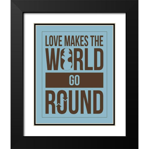 Text B3 Black Modern Wood Framed Art Print with Double Matting by Grey, Jace