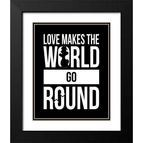 Text C2 Black Modern Wood Framed Art Print with Double Matting by Grey, Jace