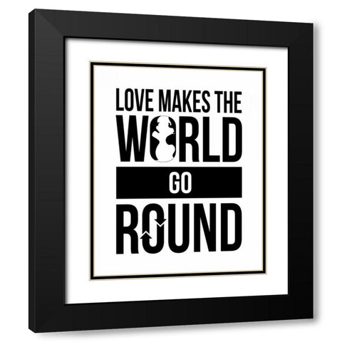 Text C Black Modern Wood Framed Art Print with Double Matting by Grey, Jace