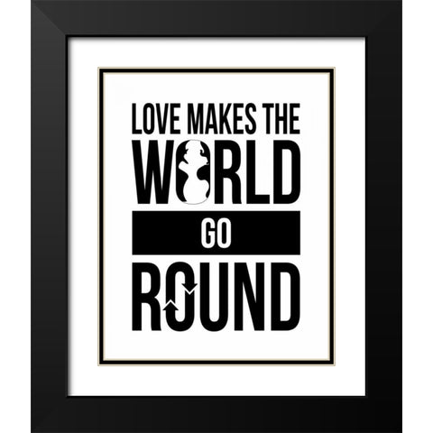 Text C Black Modern Wood Framed Art Print with Double Matting by Grey, Jace