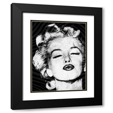 Monroe Text 2 Black Modern Wood Framed Art Print with Double Matting by Grey, Jace