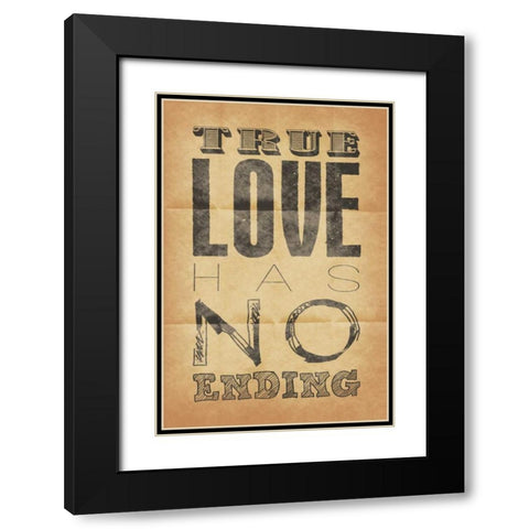 Love Black Modern Wood Framed Art Print with Double Matting by Grey, Jace
