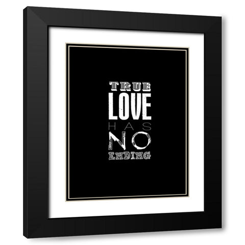 True Love Black Modern Wood Framed Art Print with Double Matting by Grey, Jace