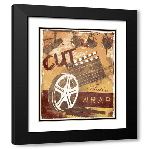 Cinema B5 Black Modern Wood Framed Art Print with Double Matting by Grey, Jace