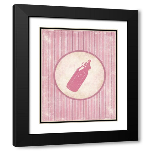 Bottle Black Modern Wood Framed Art Print with Double Matting by Grey, Jace