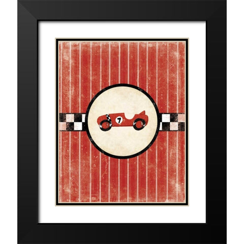 Race Car Black Modern Wood Framed Art Print with Double Matting by Grey, Jace
