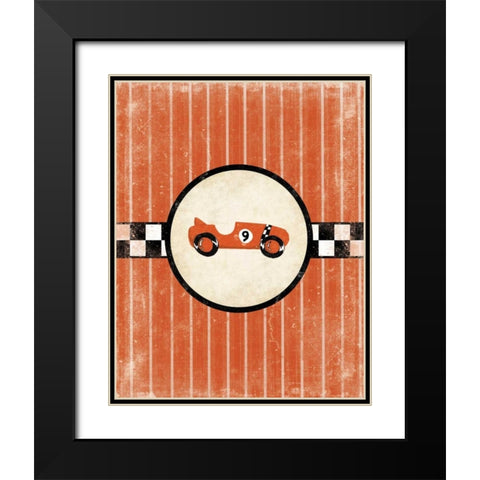 Race Car Nine Black Modern Wood Framed Art Print with Double Matting by Grey, Jace