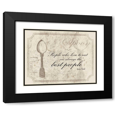 Spoon Quote Black Modern Wood Framed Art Print with Double Matting by Grey, Jace