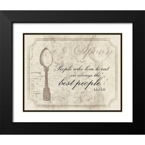 Spoon Quote Black Modern Wood Framed Art Print with Double Matting by Grey, Jace