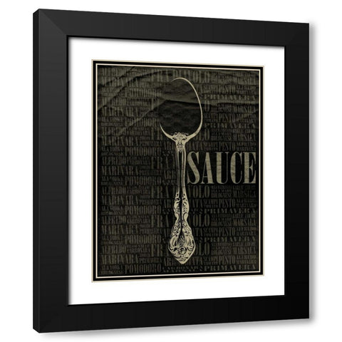 SAUCE Type 2 Black Modern Wood Framed Art Print with Double Matting by Grey, Jace