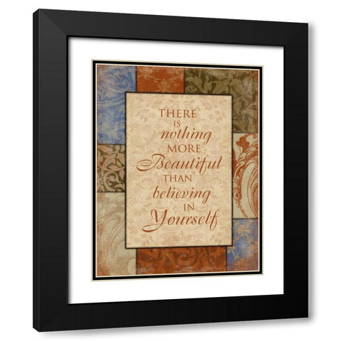 Believe In Yourself Black Modern Wood Framed Art Print with Double Matting by Grey, Jace