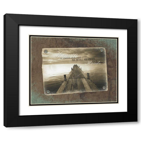 Heaven Black Modern Wood Framed Art Print with Double Matting by Grey, Jace