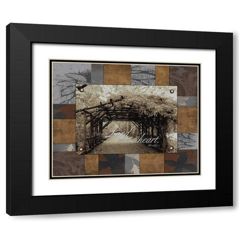 Trust the Lord Black Modern Wood Framed Art Print with Double Matting by Grey, Jace