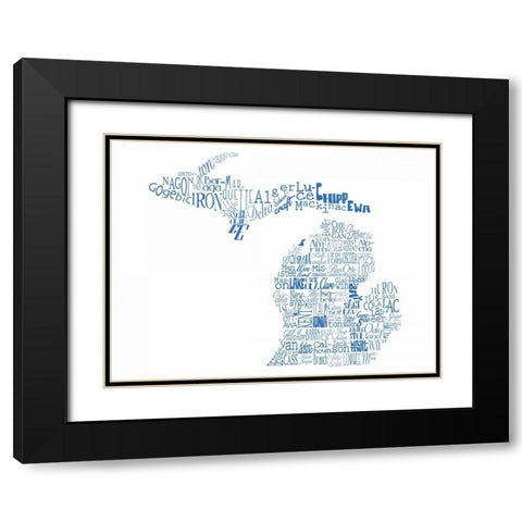 Michigan 2 Black Modern Wood Framed Art Print with Double Matting by Grey, Jace