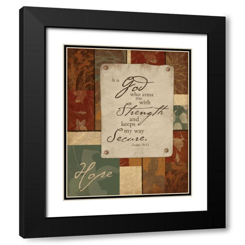 Hope Black Modern Wood Framed Art Print with Double Matting by Grey, Jace