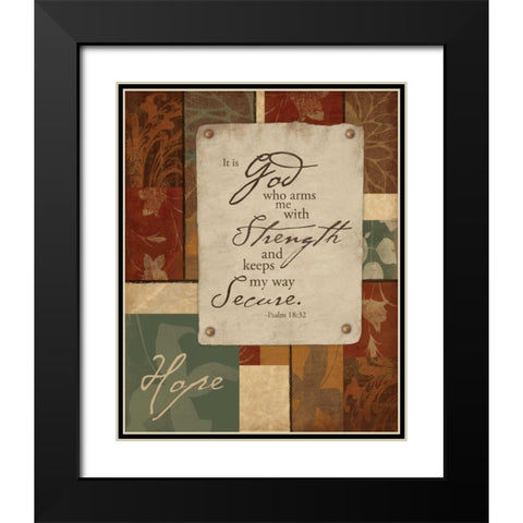 Hope Black Modern Wood Framed Art Print with Double Matting by Grey, Jace