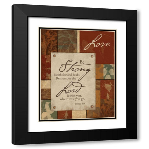 Love Clean Edge Black Modern Wood Framed Art Print with Double Matting by Grey, Jace