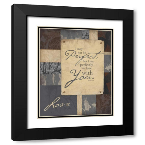 Love 2 Black Modern Wood Framed Art Print with Double Matting by Grey, Jace