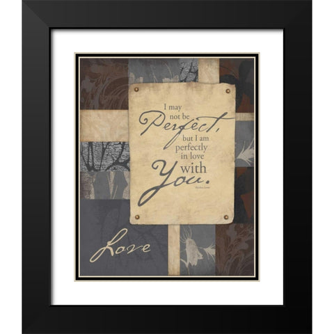 Love 2 Black Modern Wood Framed Art Print with Double Matting by Grey, Jace