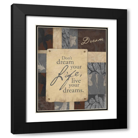 Dream Black Modern Wood Framed Art Print with Double Matting by Grey, Jace