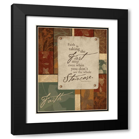 Faith Black Modern Wood Framed Art Print with Double Matting by Grey, Jace