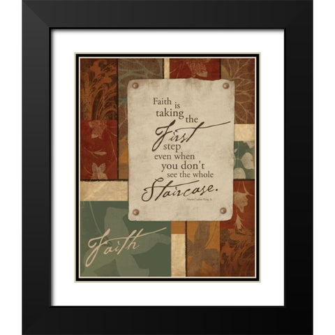 Faith Black Modern Wood Framed Art Print with Double Matting by Grey, Jace