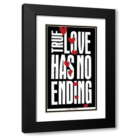 True Love Black Modern Wood Framed Art Print with Double Matting by Grey, Jace