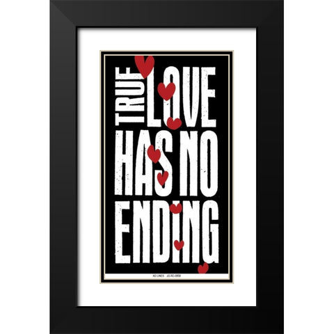 True Love Black Modern Wood Framed Art Print with Double Matting by Grey, Jace