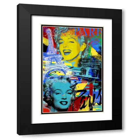 Marilyn Paris Black Modern Wood Framed Art Print with Double Matting by Grey, Jace