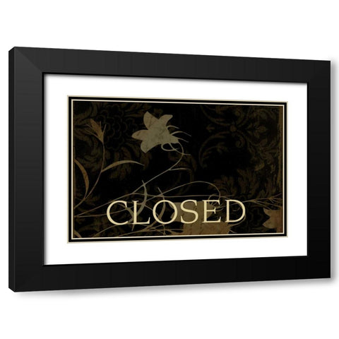 Closed Black Modern Wood Framed Art Print with Double Matting by Grey, Jace