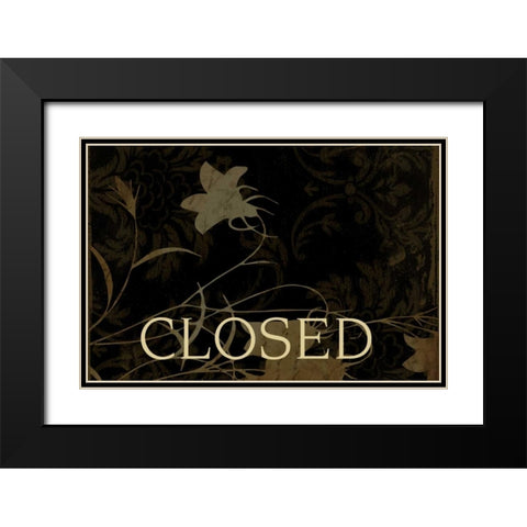Closed Black Modern Wood Framed Art Print with Double Matting by Grey, Jace