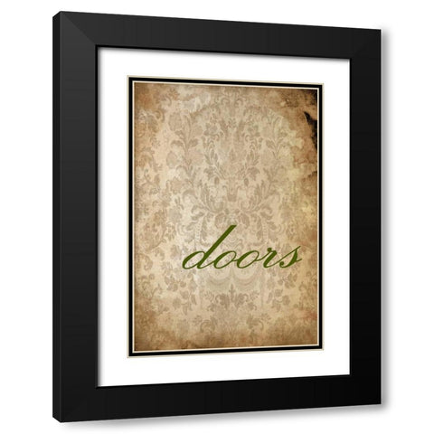 doors Black Modern Wood Framed Art Print with Double Matting by Grey, Jace