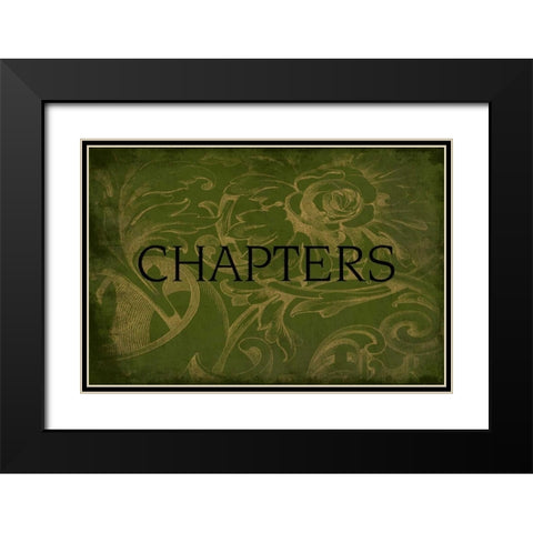 chapters Black Modern Wood Framed Art Print with Double Matting by Grey, Jace