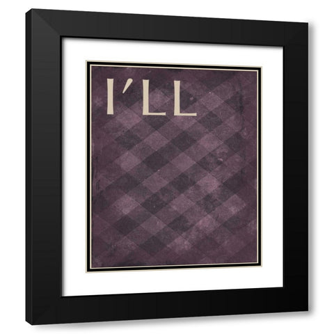 ill Black Modern Wood Framed Art Print with Double Matting by Grey, Jace