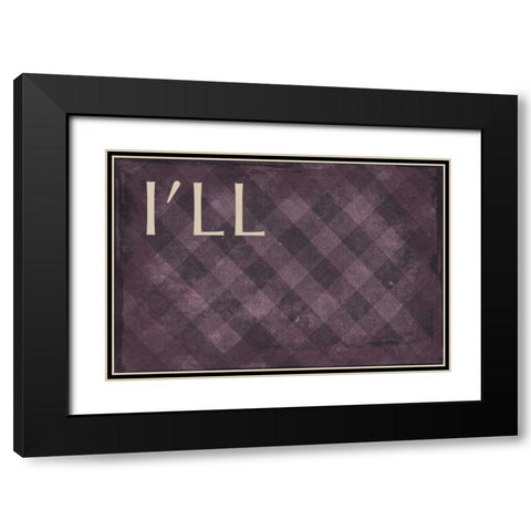 ill Black Modern Wood Framed Art Print with Double Matting by Grey, Jace