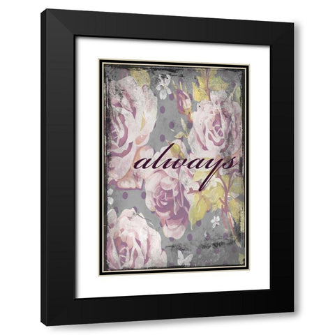 always Black Modern Wood Framed Art Print with Double Matting by Grey, Jace