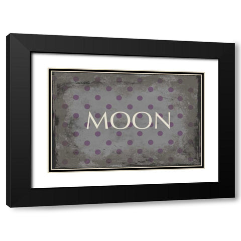 moon Black Modern Wood Framed Art Print with Double Matting by Grey, Jace