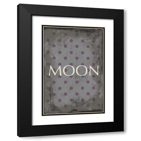 moon Black Modern Wood Framed Art Print with Double Matting by Grey, Jace