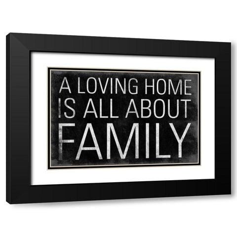 Family Black Modern Wood Framed Art Print with Double Matting by Grey, Jace