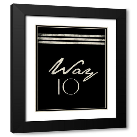 way_to Black Modern Wood Framed Art Print with Double Matting by Grey, Jace