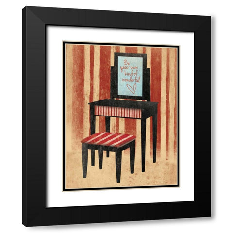 Be Yourself Black Modern Wood Framed Art Print with Double Matting by Grey, Jace