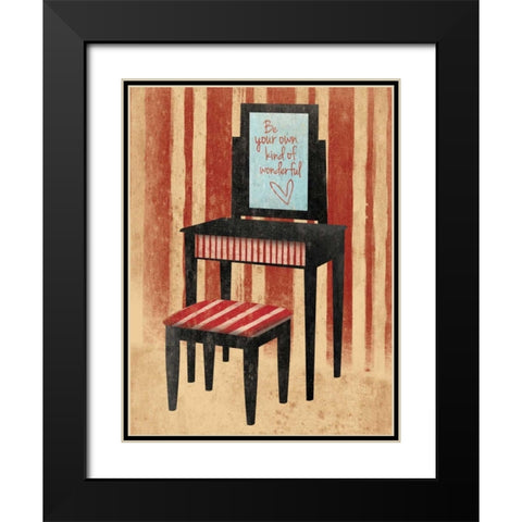 Be Yourself Black Modern Wood Framed Art Print with Double Matting by Grey, Jace