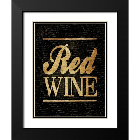 Red Wine Black Modern Wood Framed Art Print with Double Matting by Grey, Jace