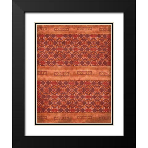 IKAT Black Modern Wood Framed Art Print with Double Matting by Grey, Jace